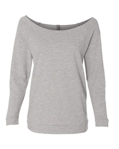 Women's Terry Raw Edge Three-Quarter Sleeve Raglan